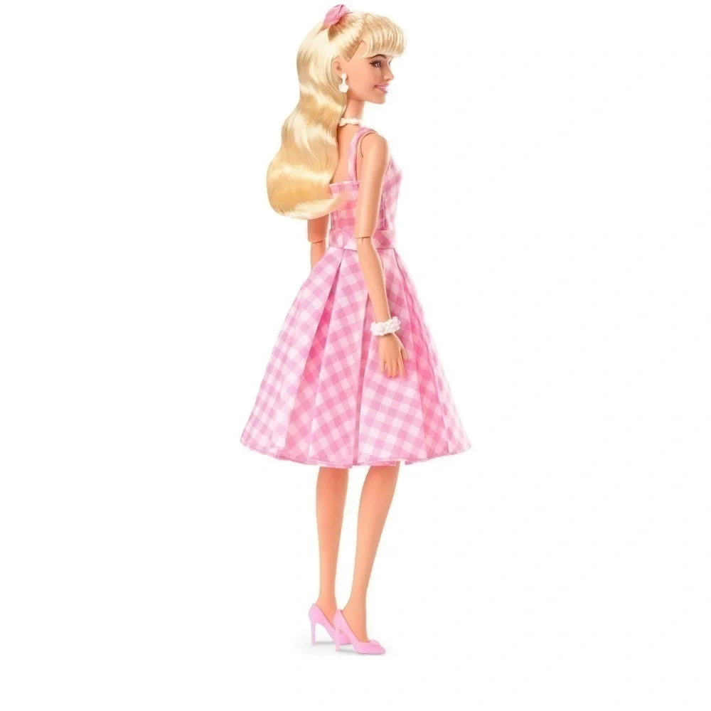 Barbie-The Movie Doll-Margot Robbie as Barbie-Pink Gingham Dress - HPJ96 NWT
